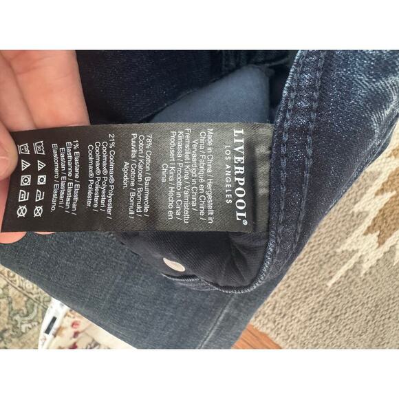 Liverpool Jeans Men 29W 30L Kingston Modern Straight Classic Coolmax Dark Wash - Picture 9 of 13